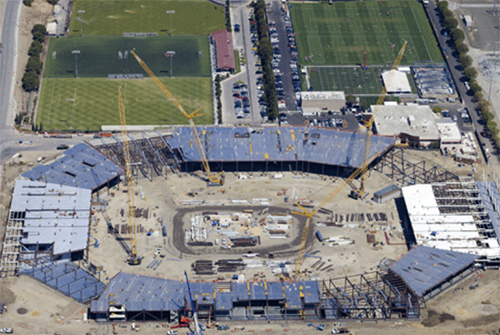New 49ers stadium cranes
