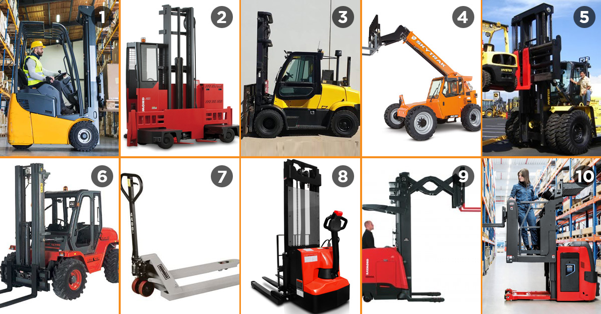 Ten types of forklifts