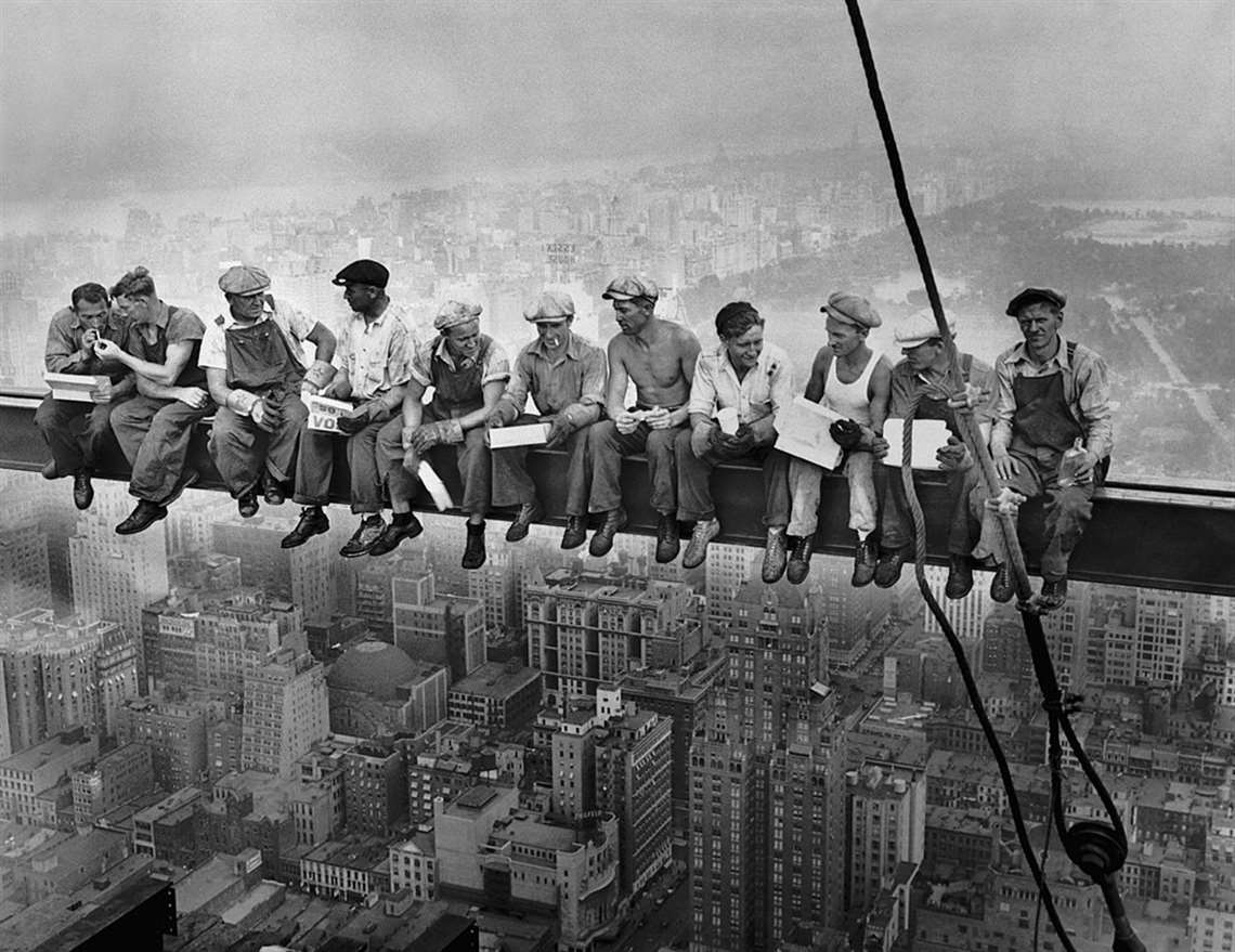 Workers on girder in NYC in 1932
